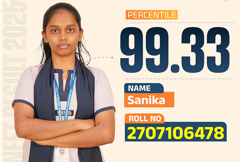 NEET Topper 2025 - Excel PU College