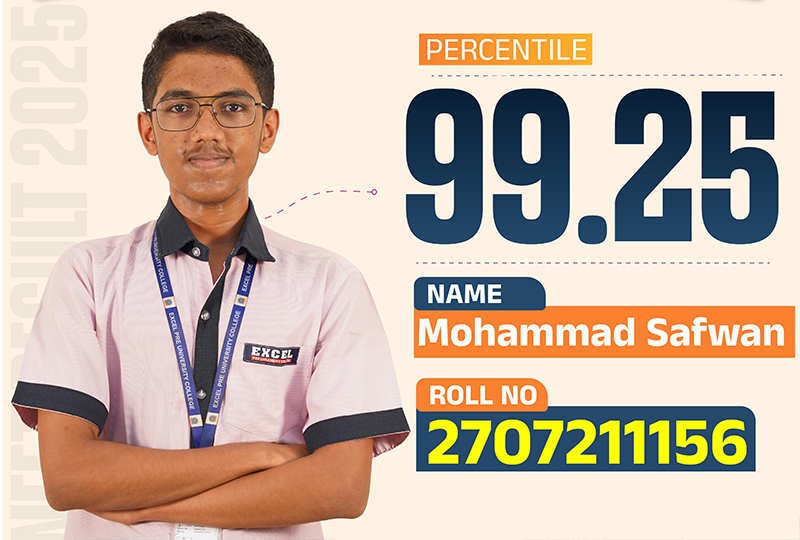 NEET Topper 2025 - Excel PU College
