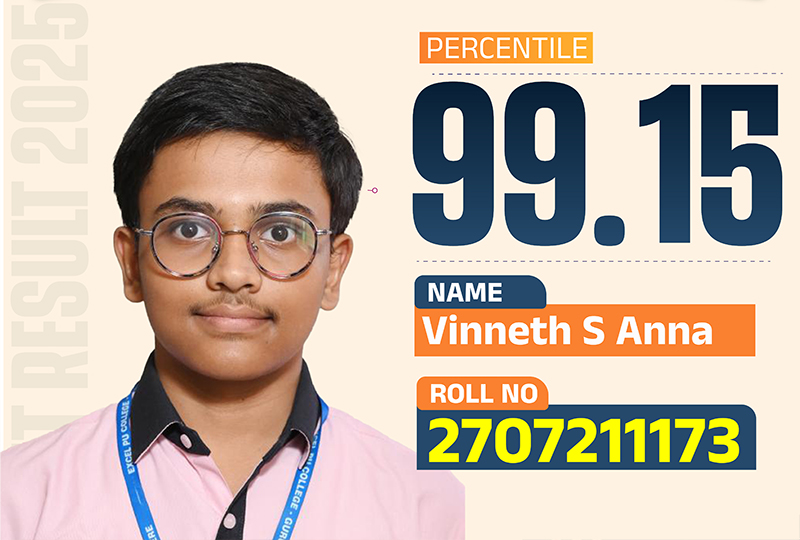 NEET Topper 2025 - Excel PU College