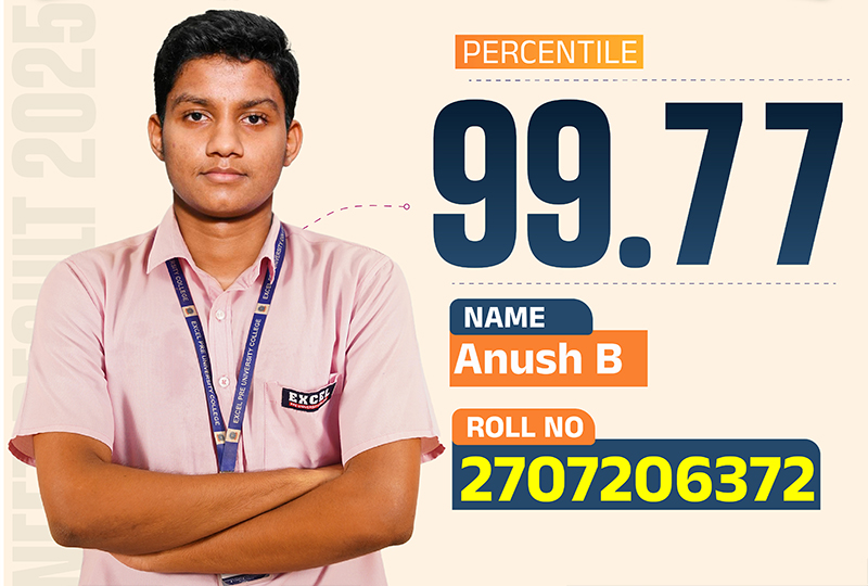 NEET Topper 2025 - Excel PU College