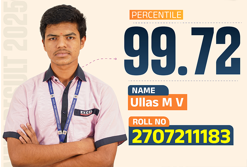 NEET Topper 2025 - Excel PU College
