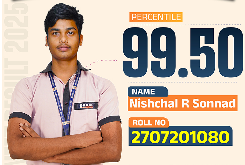 NEET Topper 2025 - Excel PU College