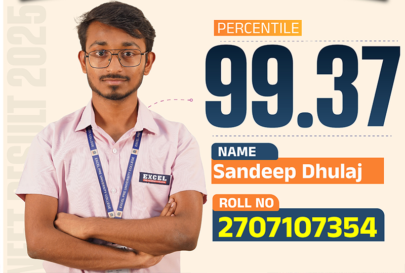 NEET Topper 2025 - Excel PU College