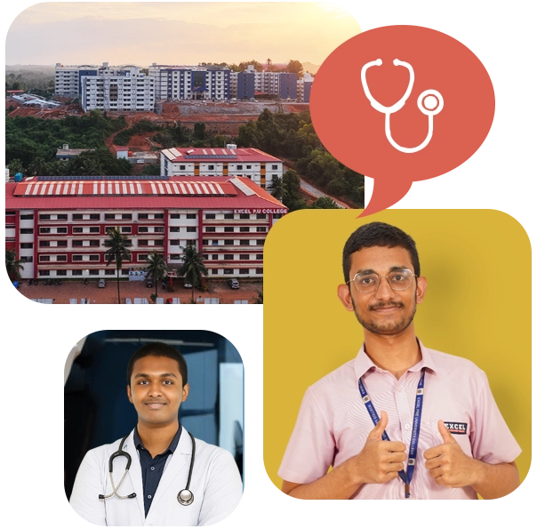 Students attending the 1-Year NEET Long-Term Program at Excel PU College, Belthangady, Mangaluru